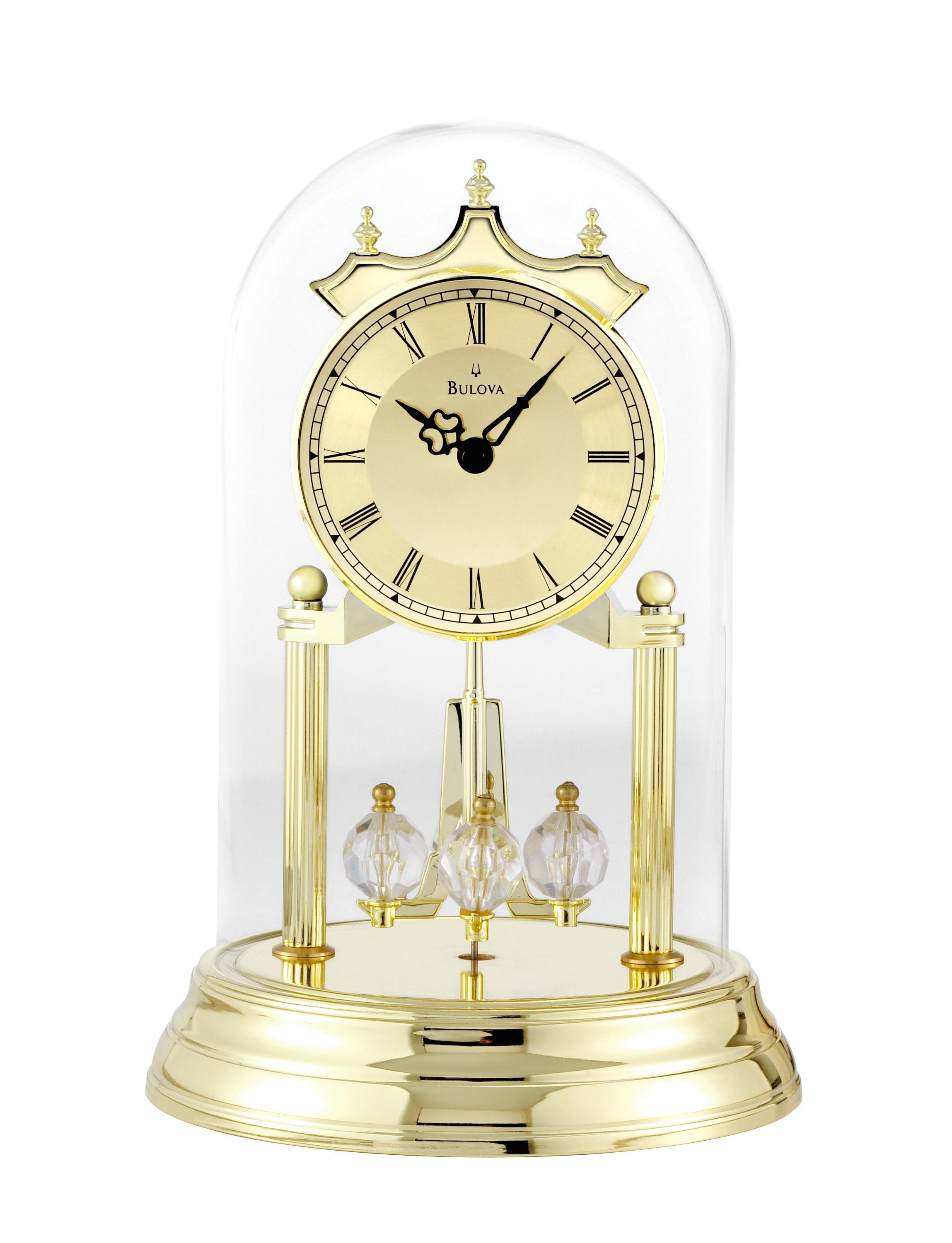 Tristan I Anniversary Clock Brass Polish