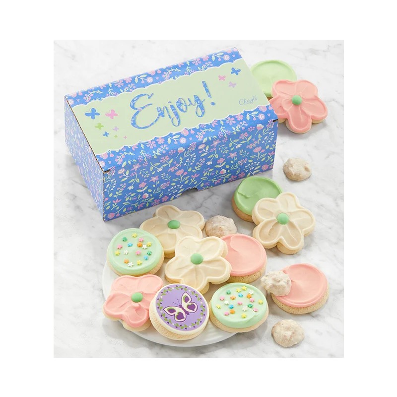 Buttercream Frosted Spring Cookies & Gourmet Pretzels