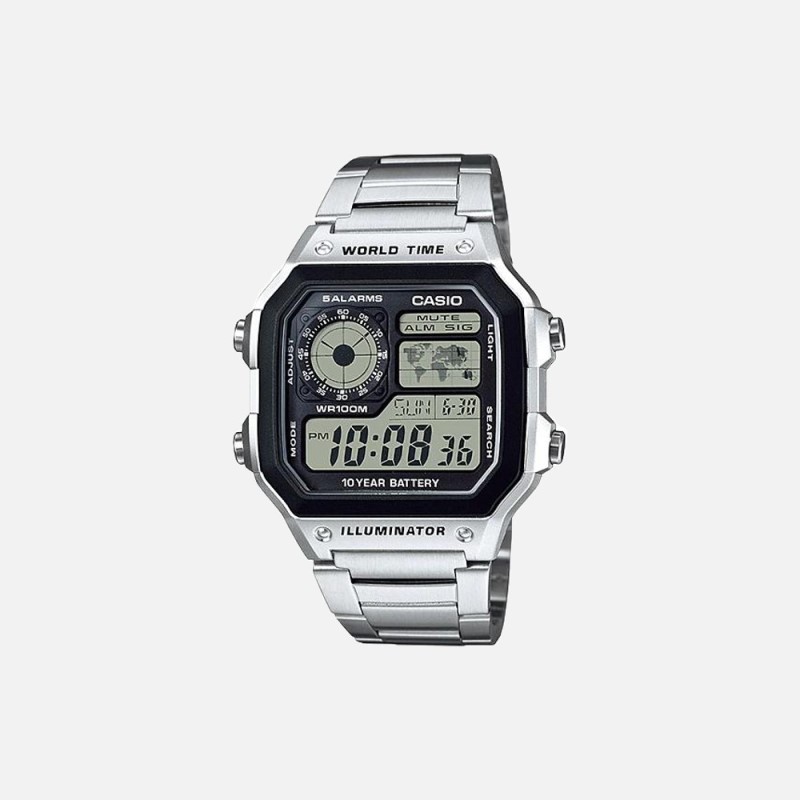 Digital Mens Stainless Steel Watch
