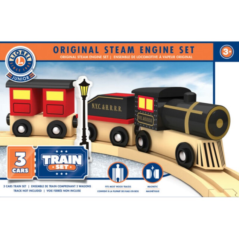Lionel Original Steam Engine Wood Train Set