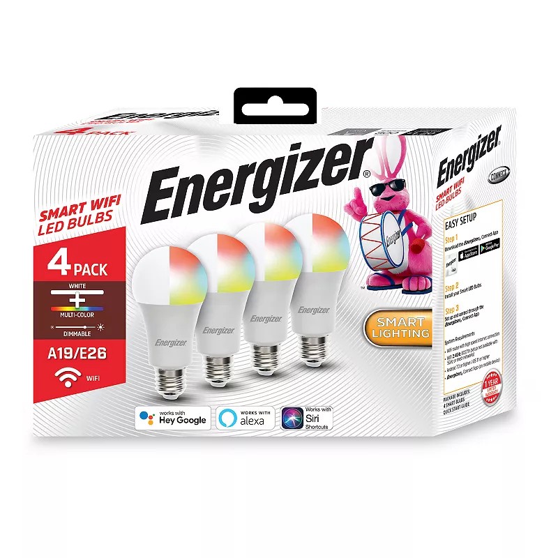Smart RGB+Single White LED Light Bulb - (4 Pack)