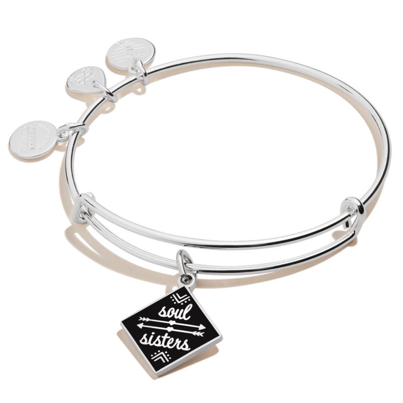 Soul Sisters Charm Bangle - Shiny Silver