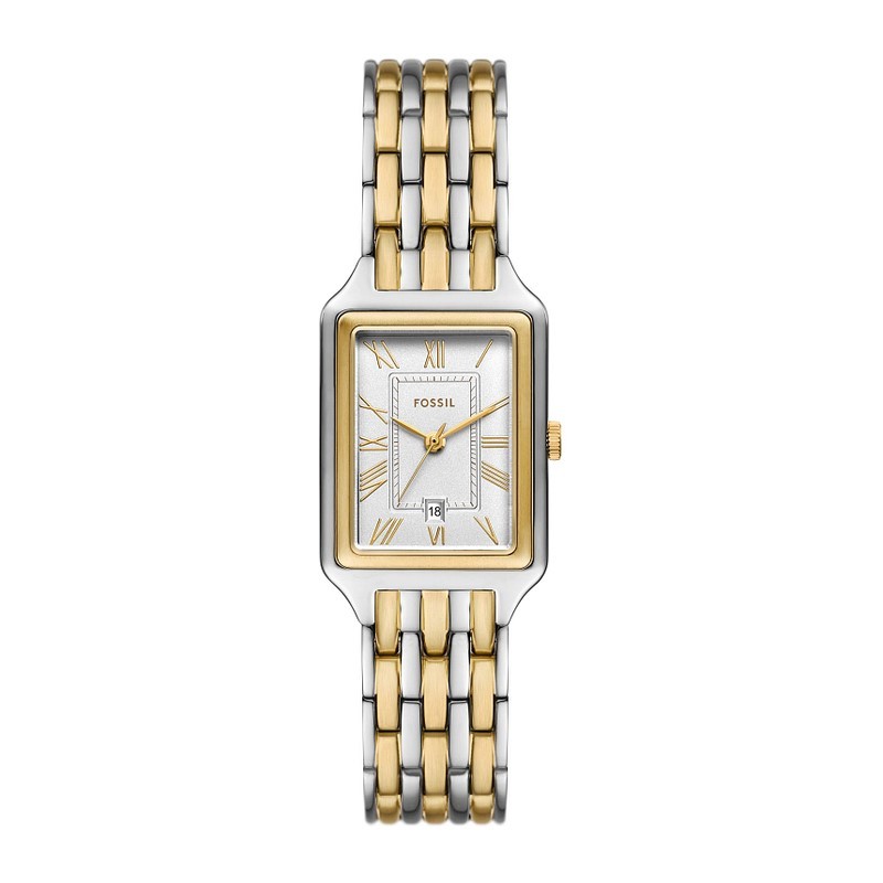 Raquel Three-Hand Date Two Tone Stainless Steel Watch