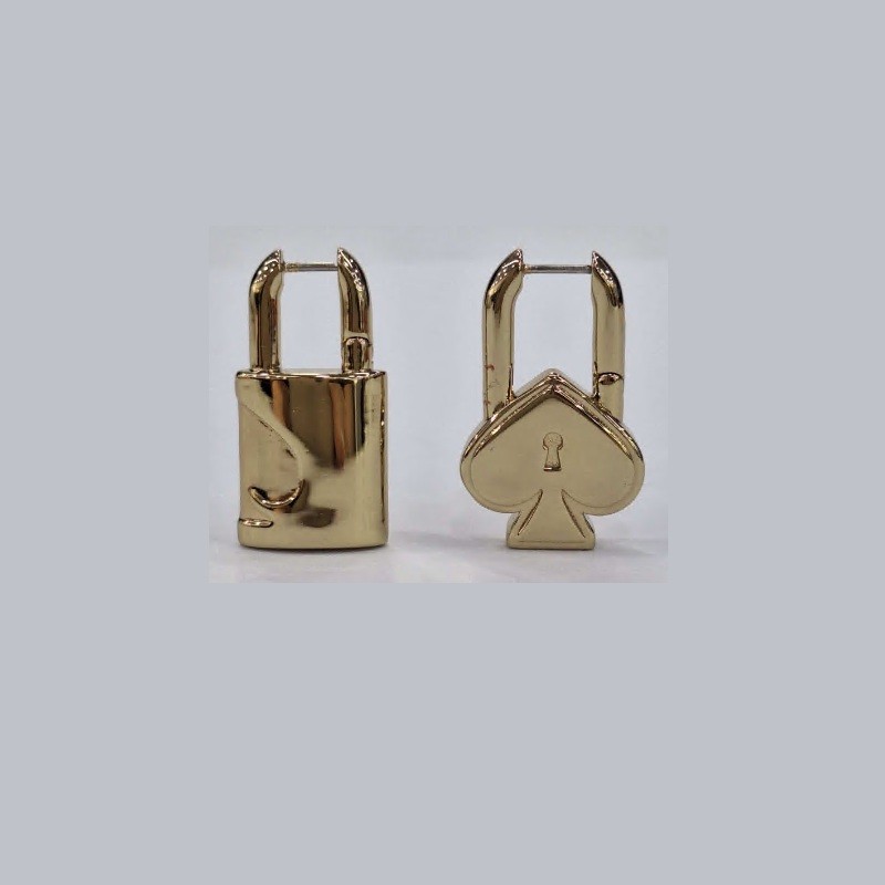 Spade Lock Asymmetrical Huggies Gold