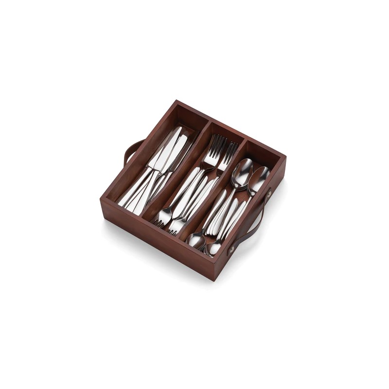 Mooncrest 30-Piece Flatware Set with Caddy