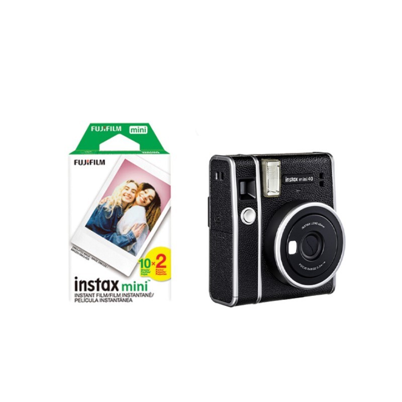 Instax Mini 40 with 20 Pack Film Kit - Black