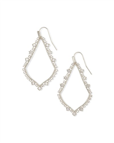 Kendra Scott Sophee Silver Crystal Drop Earrings