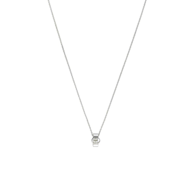 INTERLOCKING G NECKLACE 60CM SILVER