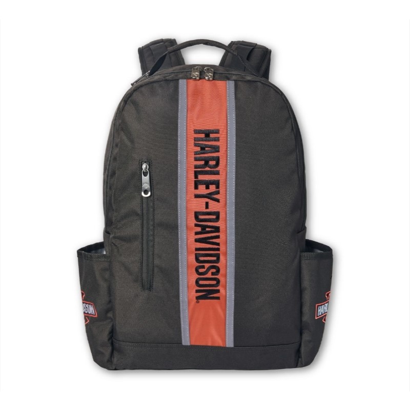 Sport Stripe Backpack - (Black/Orange)