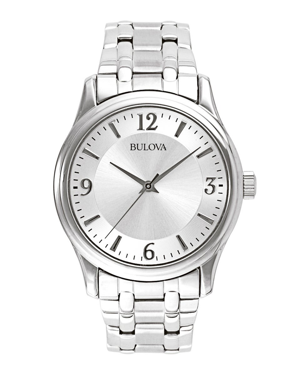 Mens Corporate Collection Silver-Tone Stainless Steel Watch Silver Dial