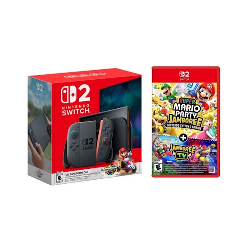 Switch 2 Mario Kart World & Super Mario Party Jamboree Bundle