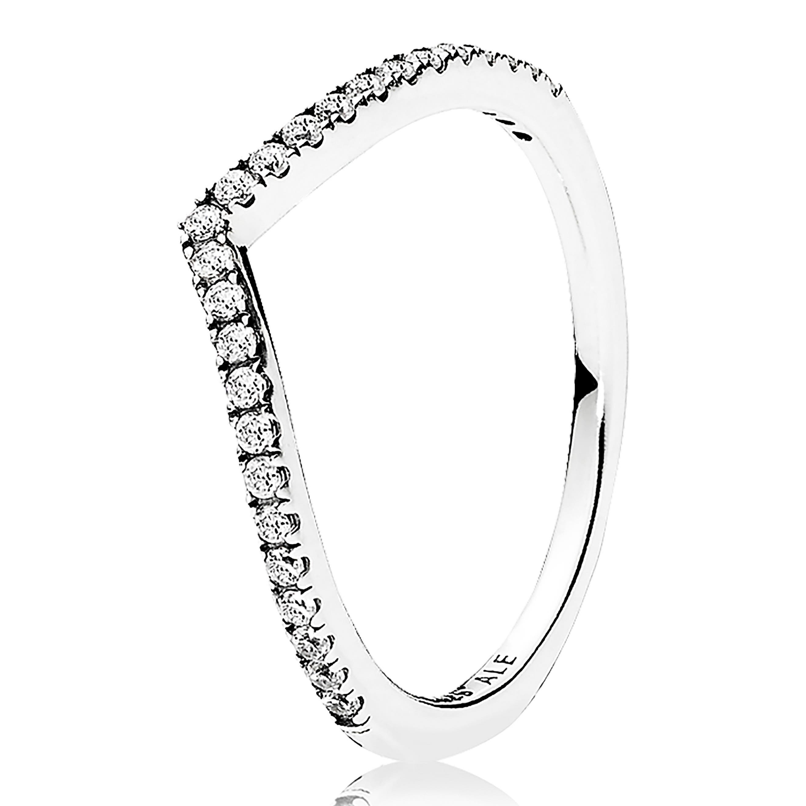 Sparkling Wishbone Ring Size 6