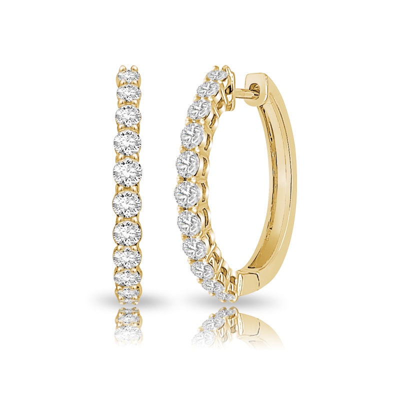 Hoop Earrings in 18K Yellow Gold