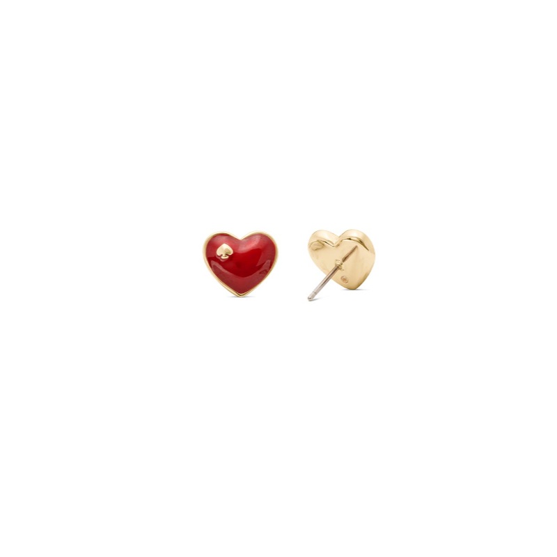 Heart Spade Studs Red
