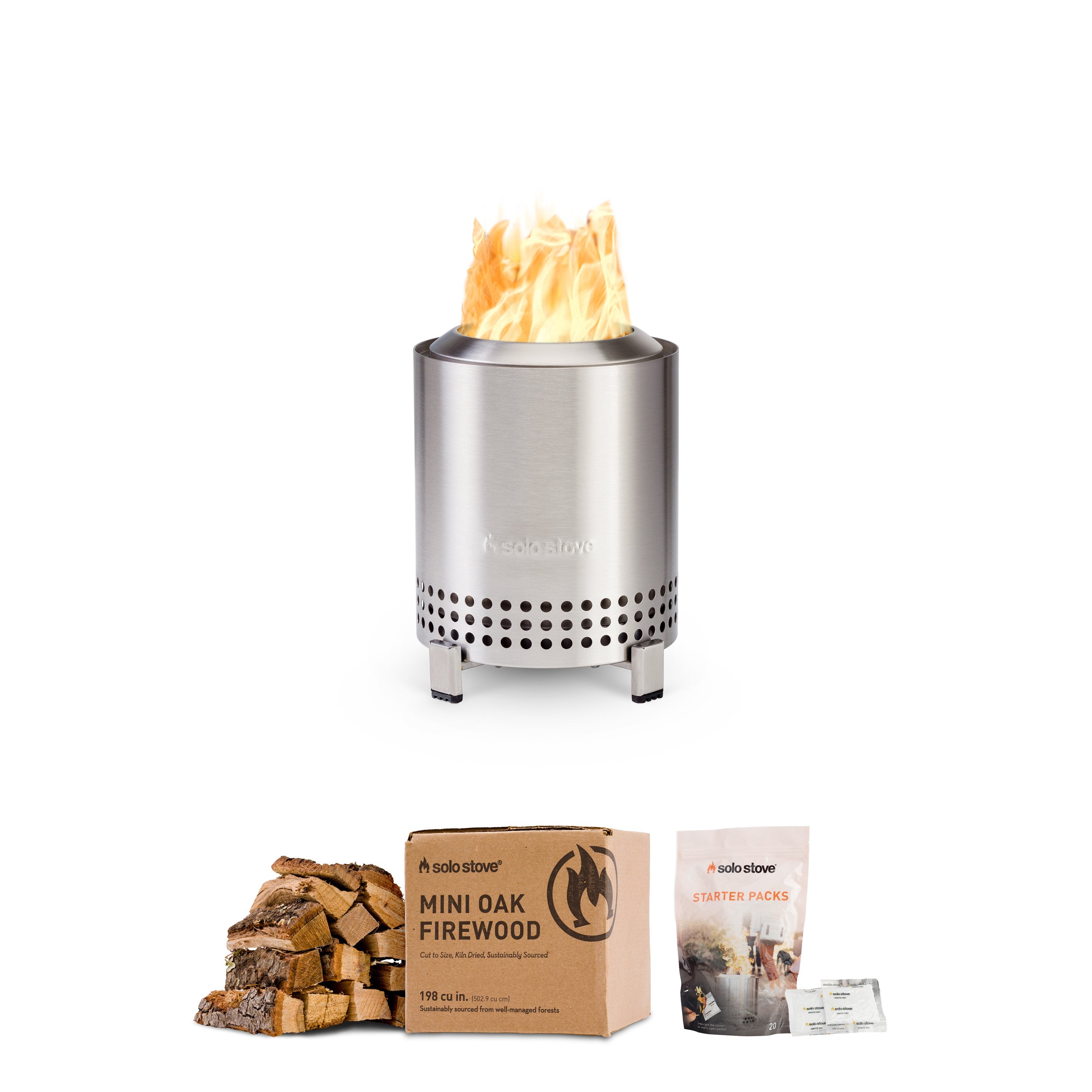 Mesa Tabletop Pit + Box of Mini Wood + Starter Pack Stainless