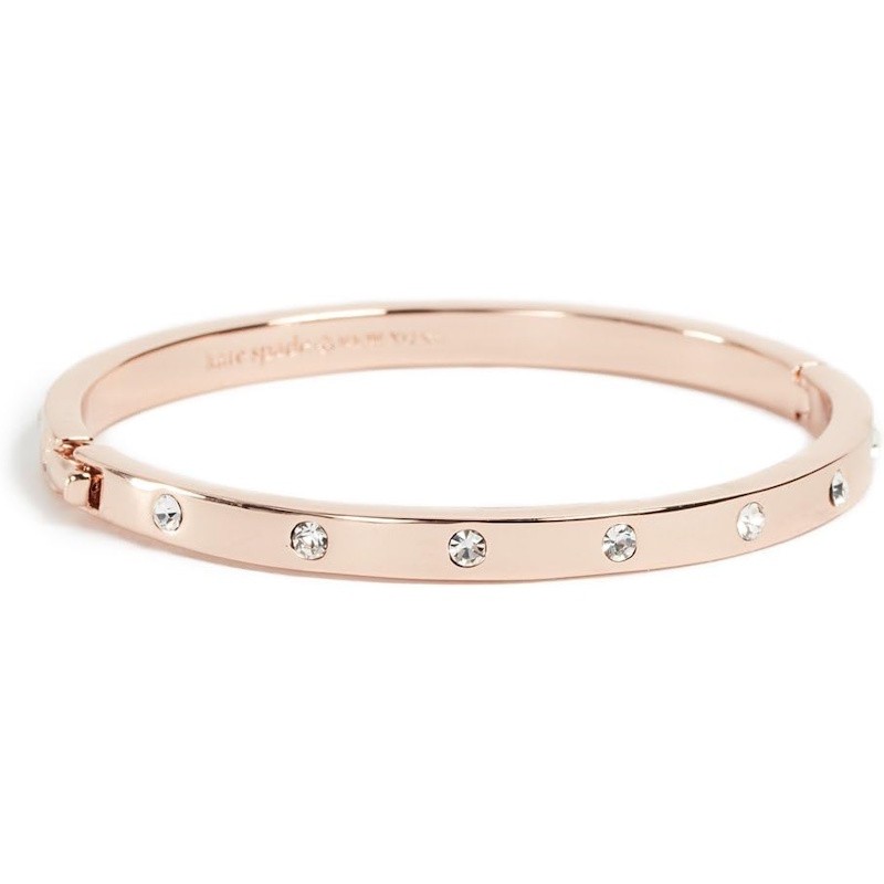 Set In Stone Hinged Bangle Bracelet Rose