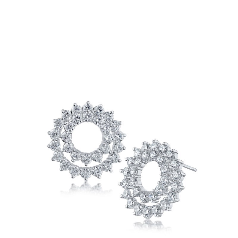 CZ by Kenneth Jay Lane Spiral Earrings