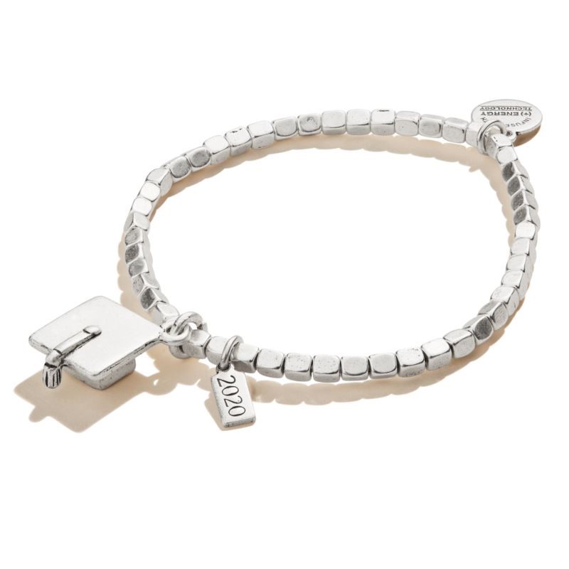 2020 Graduation Cap Stretch Bracelet - (Rafaelian Silver)