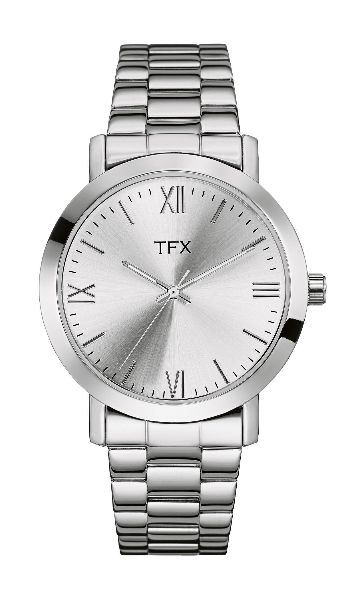 TFX Mens Stainless Steel Bracelet White Dial