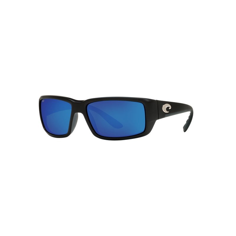 Fantail Matte Black Sunglasses w/ Polarized 580P Blue Mirror Lens