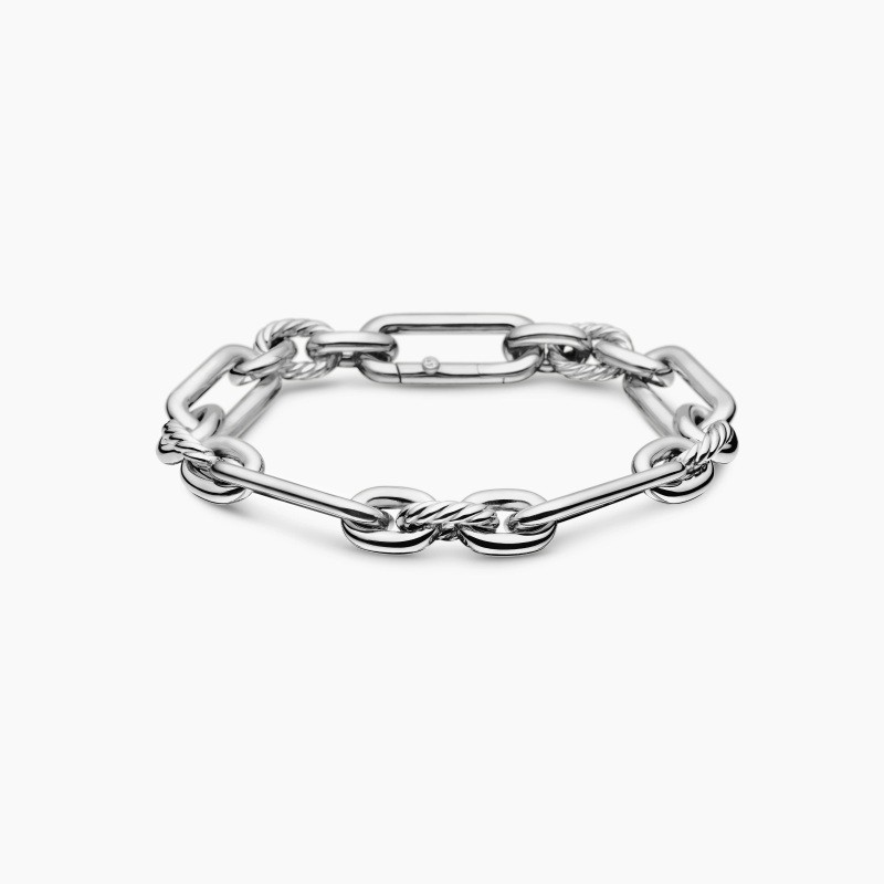 Lexington Chain Bracelet - 9.8mm Sterling silver with push clasp  Size medium