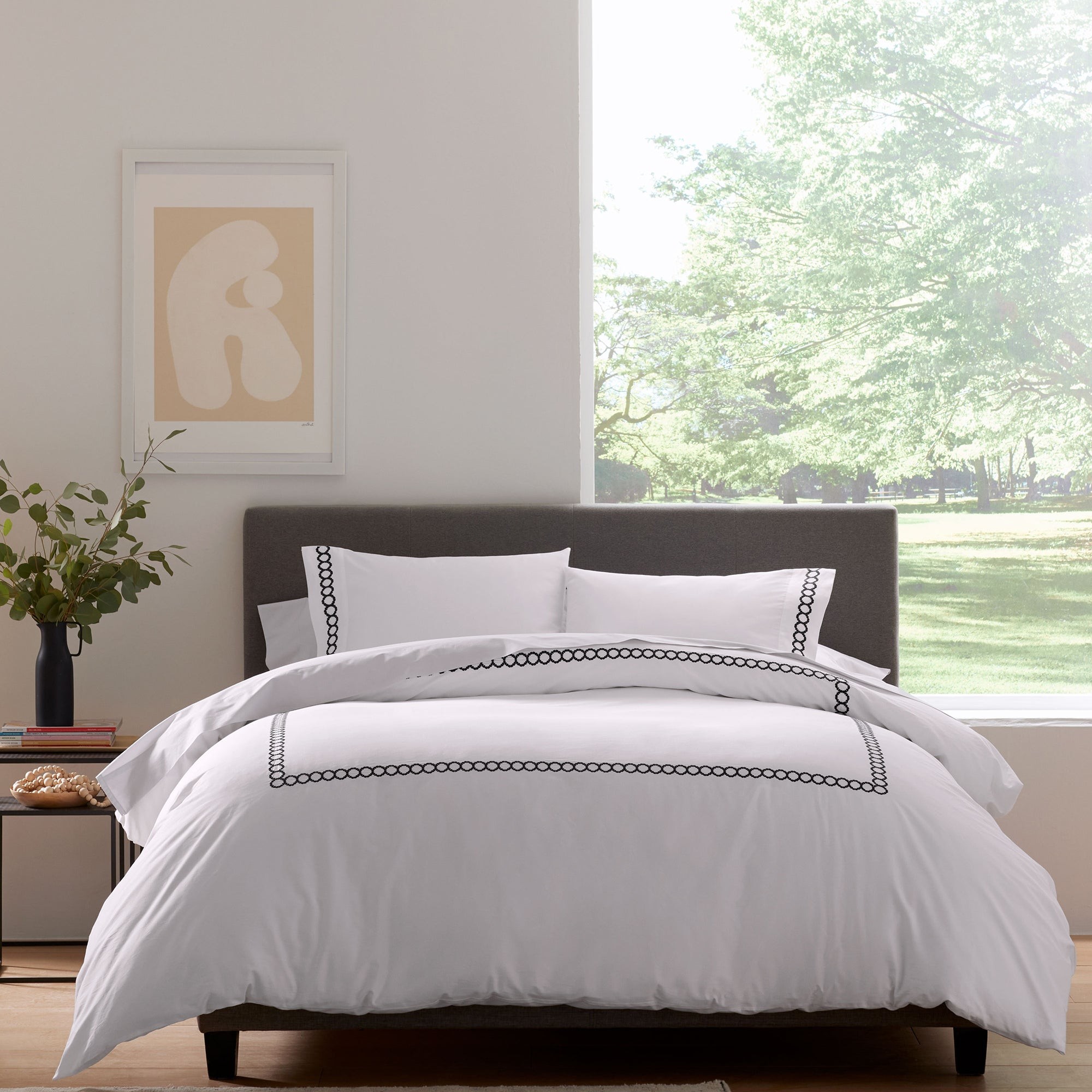 Langston Allergen-Barrier Comforter Set - Full/Queen Charcoal Gray