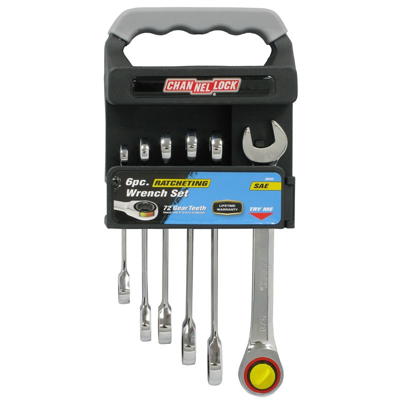 6 - Piece ChannelLock SAE Ratcheting Wrench Set