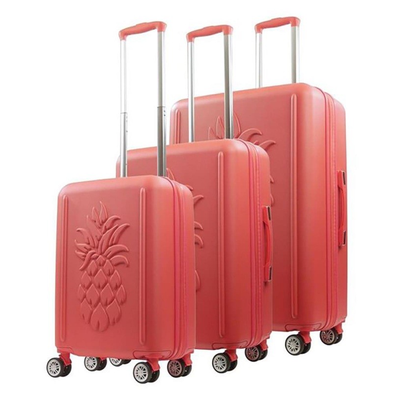 Tommy Bahama Luggage  Hard-Sided 3D Pineapple Luggage Size 3 Pieces