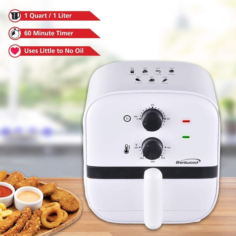 1Quart Electric Air Fryer - (White)