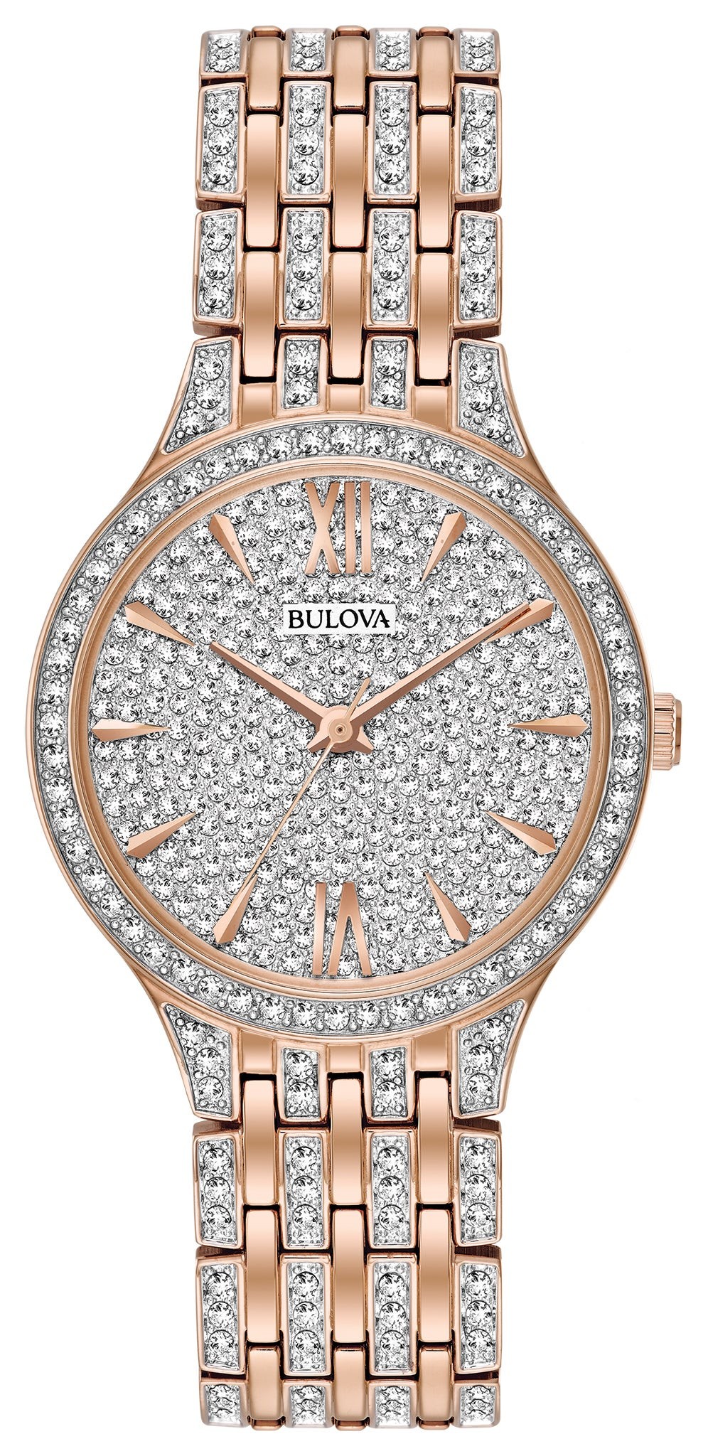 Ladies Phantom Crystal Collection Two-Tone Watch Crysal Pave Dial
