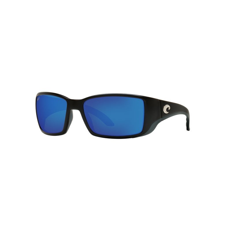 Blackfin Matte Black Sunglasses w/ Polarized 580P Blue Mirror Lens