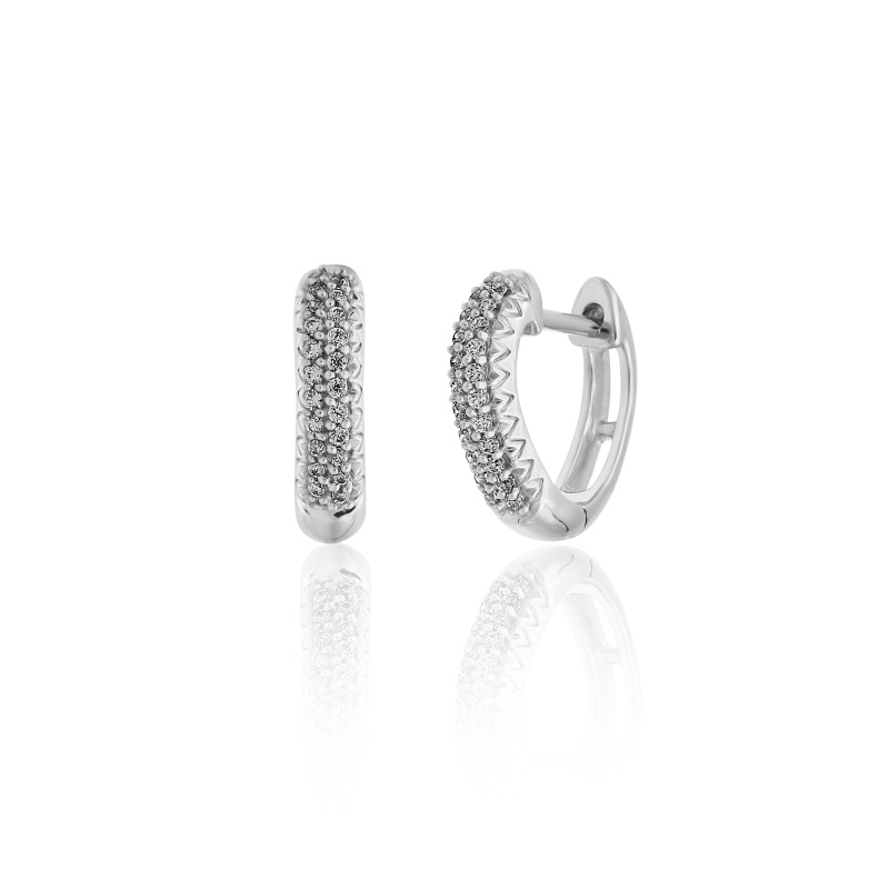 Hoop Earrings in 18K White Gold