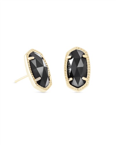 Kendra Scott Ellie Gold Stud Earrings in Black