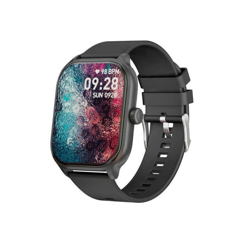 Touch Screen Smartwatch with Heart Rate Monitor - (Black)