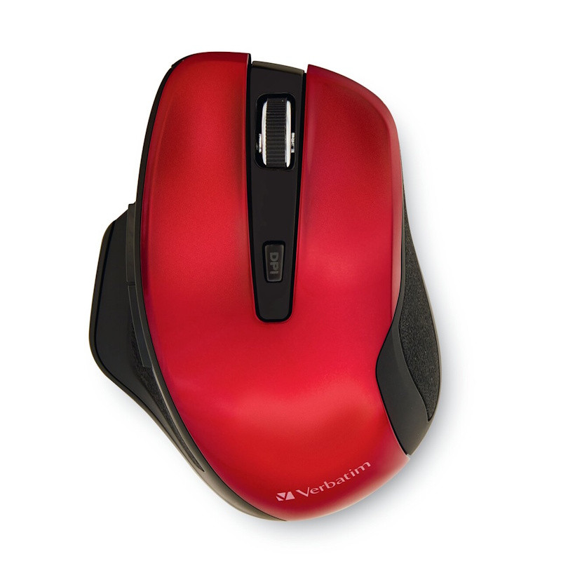 Red Silent Bluetooth Ergo Multi-Trac Wireless Mouse
