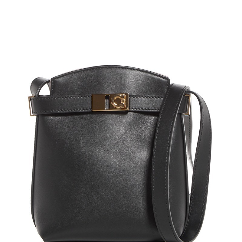 Ferragamo Hug Bicolor Leather Crossbody Mini Bag