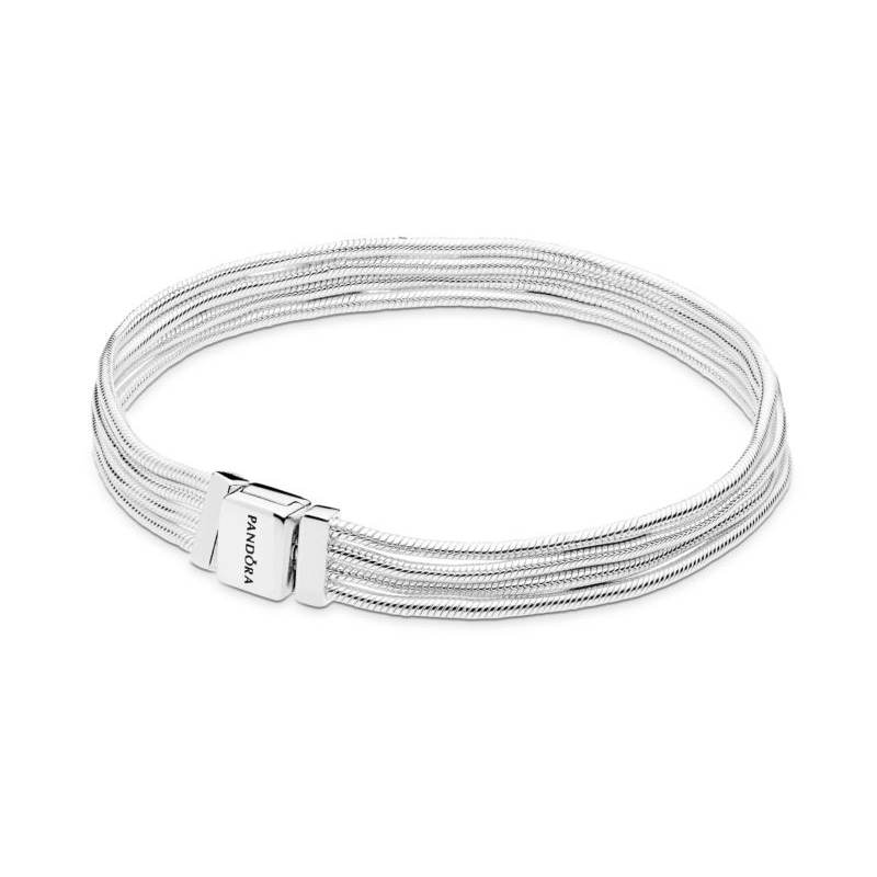 Silver Snake Chain Bracelet - (Size 7.5)