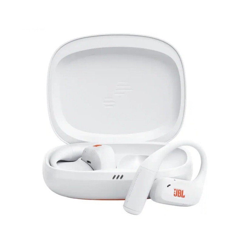 White Endurance Zone Open-Ear True Wireless Sports Earbuds