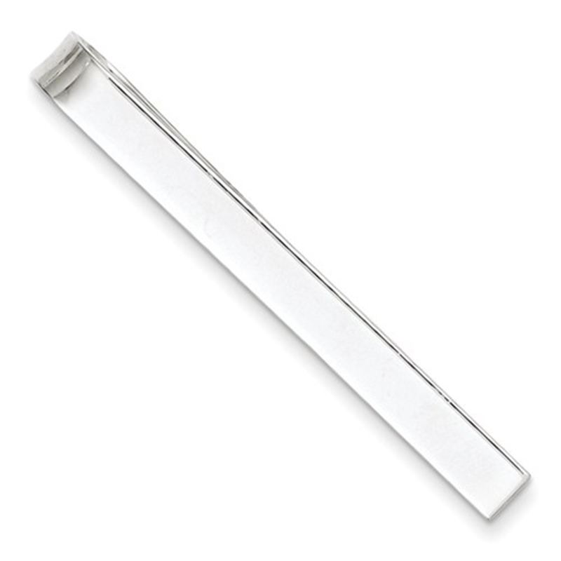 Mens Tie Slide Bar in Sterling Silver