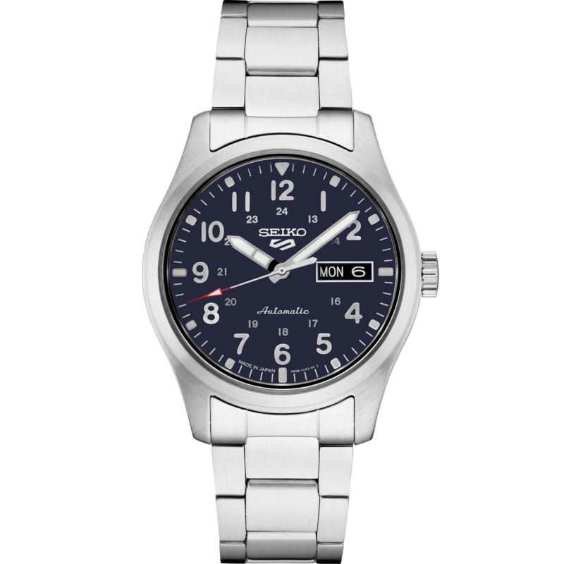 5 Sports Stainless Steel Watch - Blue Dial