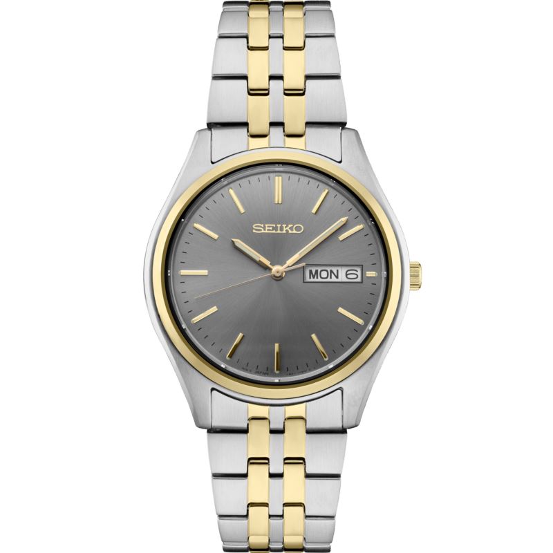 Mens Two-Tone Case - (Charcoal Dial)