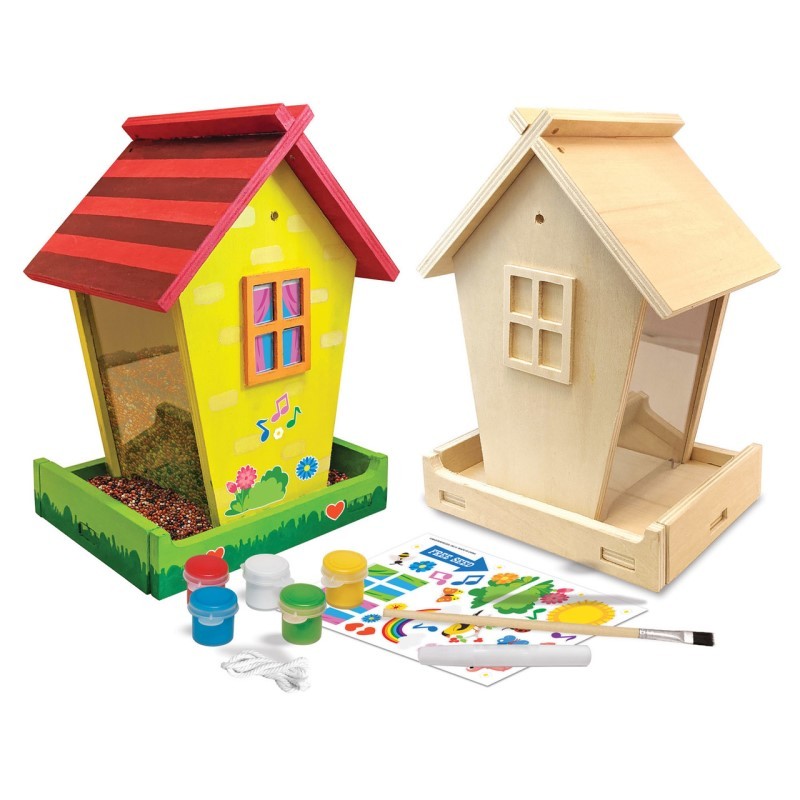 Audubon Bird Feeder Buildable Wood Paint Kit