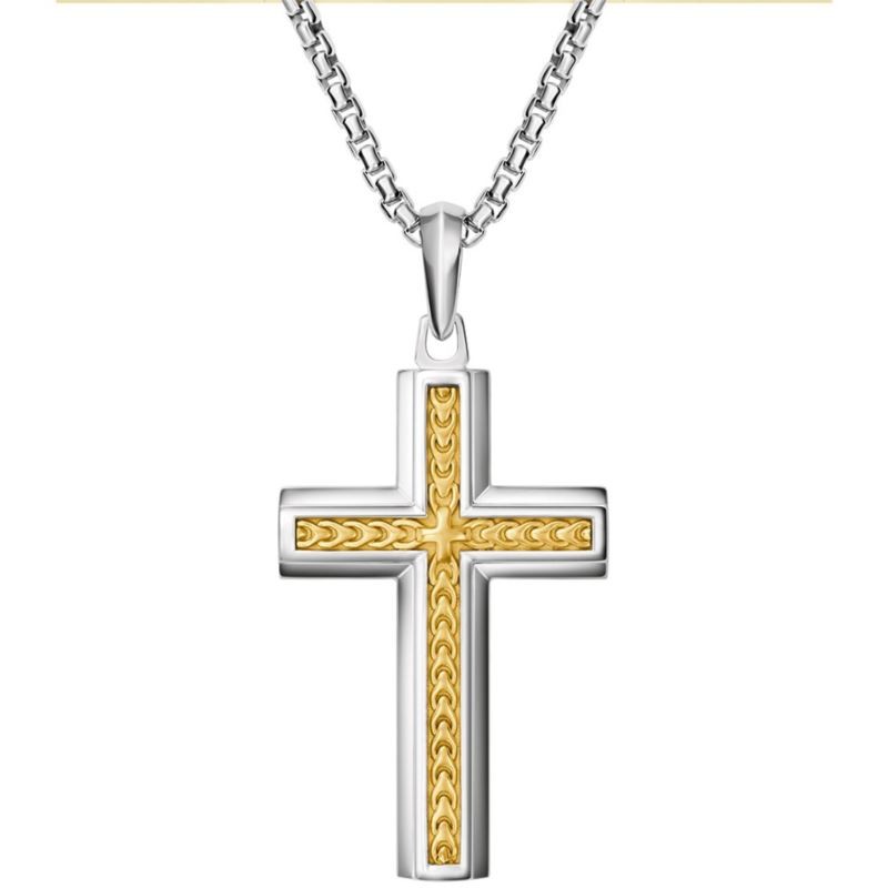 Link Pendant Two-tone 14K Yellow Gold-Plated Sterling Silver