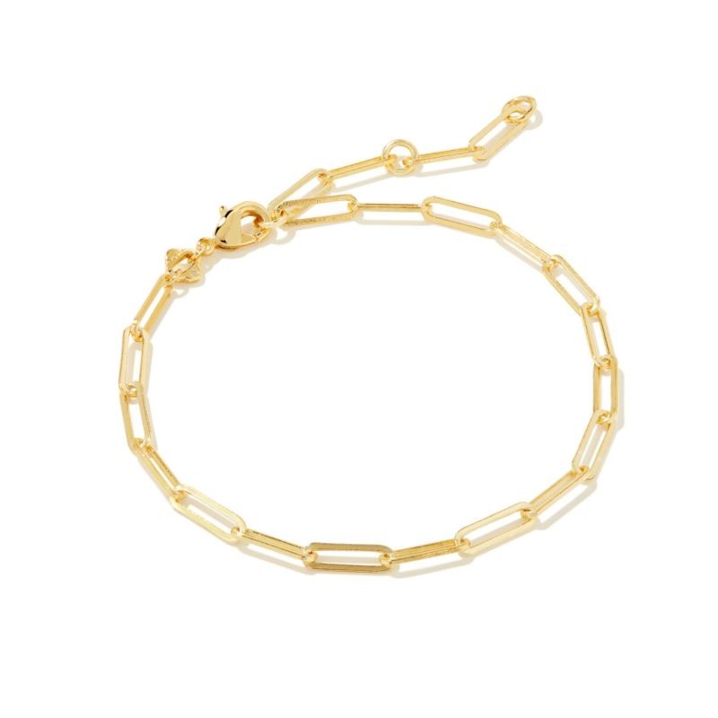 Courtney Paperclip Bracelet in Gold