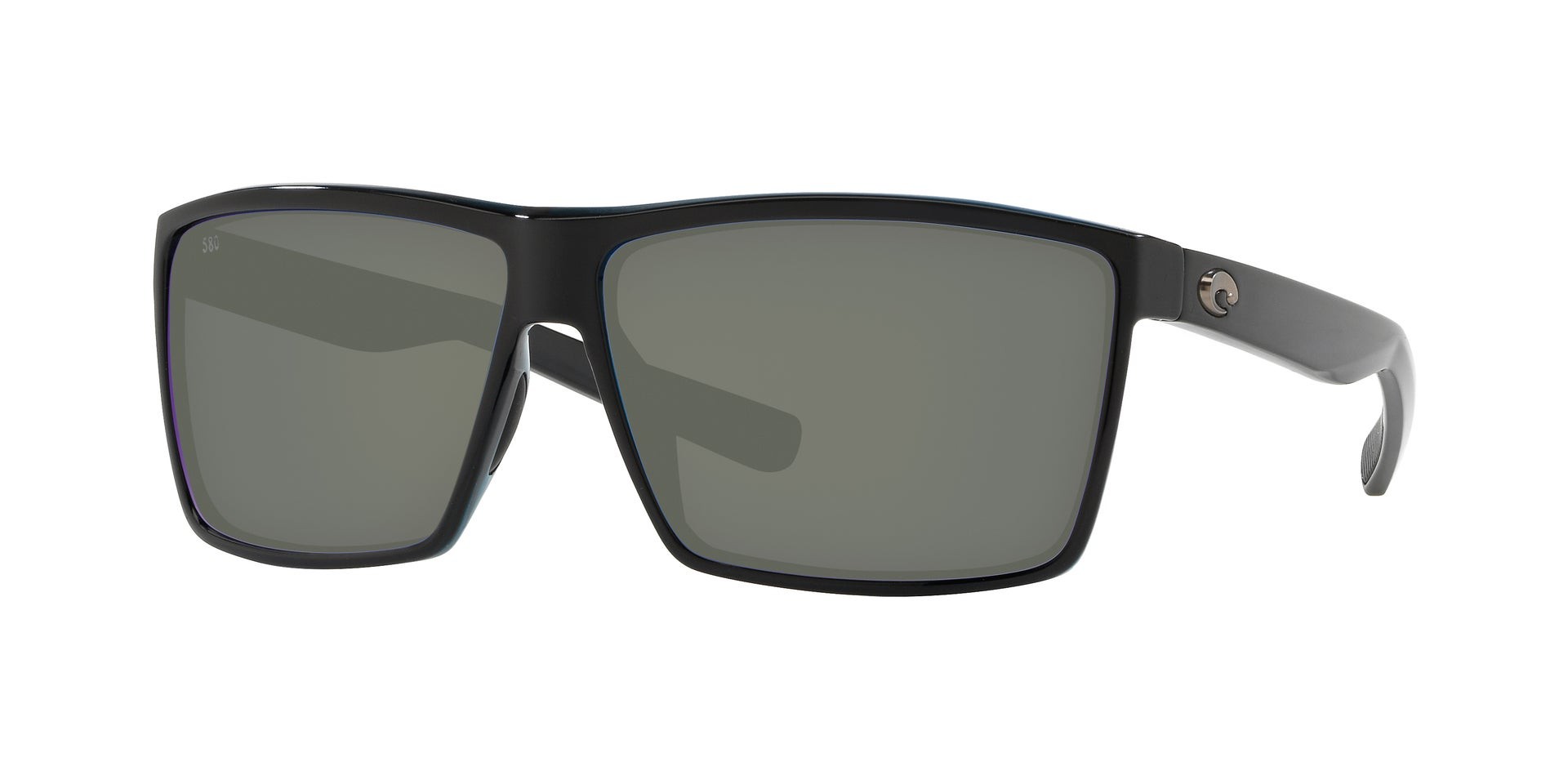Rincon Shiny Black Sunglasses w/ Polarized 580G Gray Lens