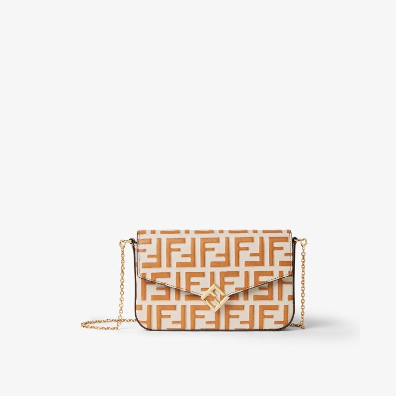 Chain White/Camel Shoulder Bag