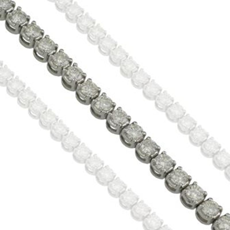 Ladies Tennis Bracelet - (Sterling Silver)