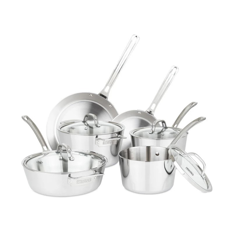 Contemporary 3Ply 10Pc Cookware Set