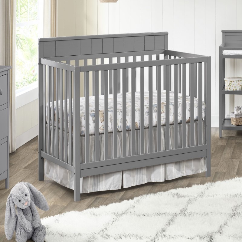 Logan 4 in 1 Convertible Crib - (Dove Grey)