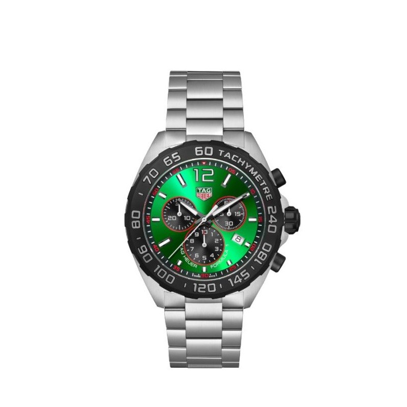 FORMULA 1 Chronograph Quartz Green Dial Stainless Steel Watch 43mm